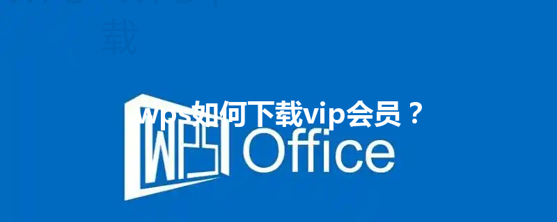 wps如何下载vip会员? 3 wps如何下载vip会员? 三